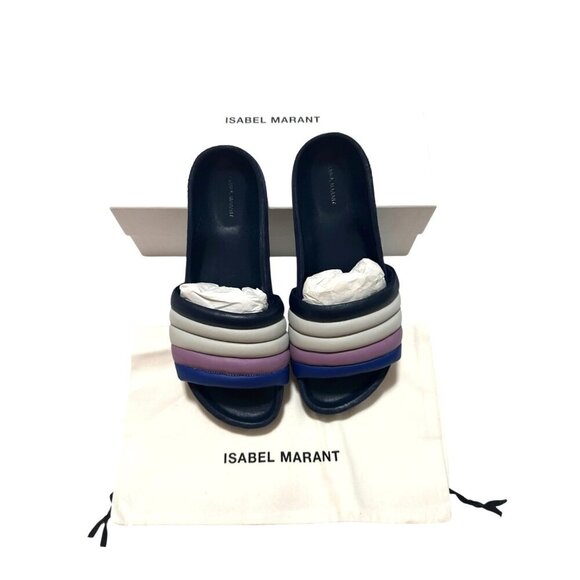 Isabel Marant Hellea Slide Sandal Electrxic Blue, EU 37 NIB - Picture 2 of 16
